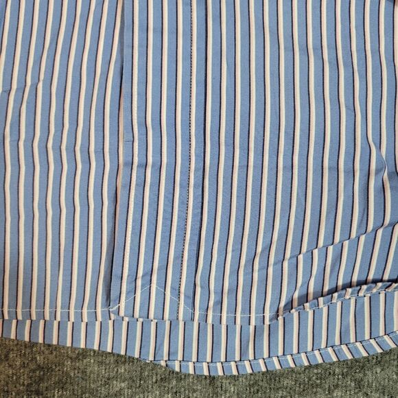 Vtg 90's Polo Ralph Lauren Mens Button Down Shirt Classi Fit Size M Blue Striped - Picture 5 of 9